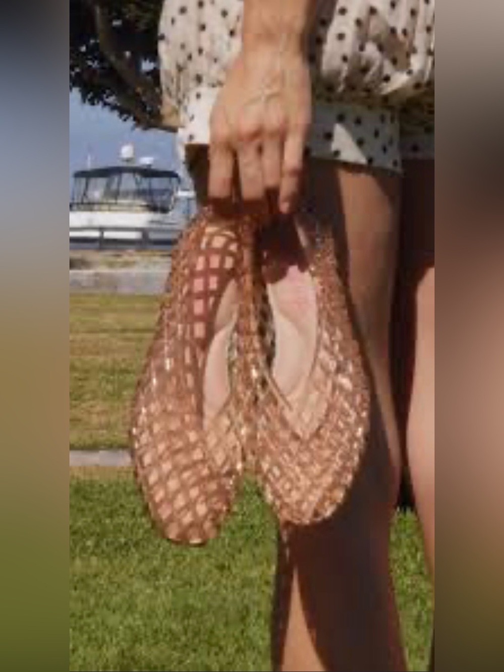 Jellypop Jelly Flats in Translucent Rose Gold